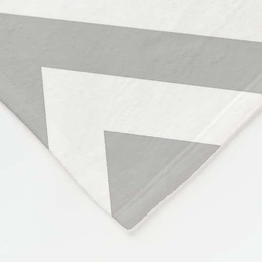 Graues Zickzack Muster Fleecedecke (Ecke)