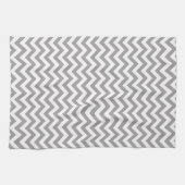 Graues Zickzack Muster Handtuch (Horizontal)