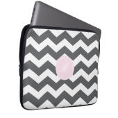 Graues Zickzack Muster - Laptop-Sieb Laptopschutzhülle (Vorne Rechts)