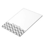Graues Zickzack Personalisiertes Notepad Notizblock (angewinkelt)