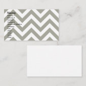 Graues Zickzack-Sparren-Muster Visitenkarte (Vorne/Hinten)