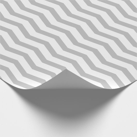 Graues Zickzack Zickzackpapier Geschenkpapier (Ecke)