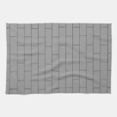 Graues Ziegeldesign Geschirrtuch (Horizontal)