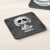 Graues Zombie-ZuckerHündchen Getränkeuntersetzer (Linke Seite)