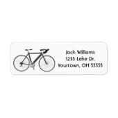 Graufahrrad auf weißem Etikett (Vorne)