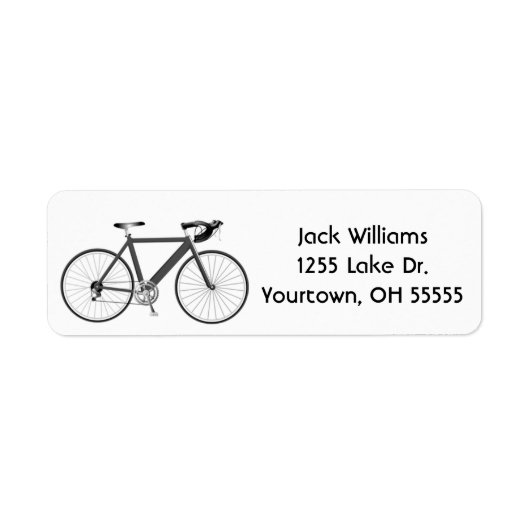 Graufahrrad auf weißem Etikett (Vorne)