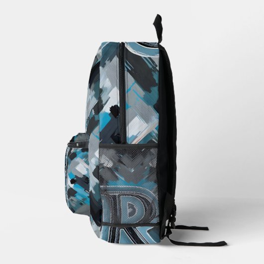 Graufarbe Bedruckter Rucksack (Rechts)