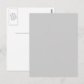 Graufarbe Postkarte (Vorne/Hinten)