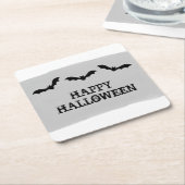 Graufarben-Fledermäuse Halloween-Untersetzer Rechteckiger Pappuntersetzer (angewinkelt)