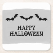 Graufarben-Fledermäuse Halloween-Untersetzer Rechteckiger Pappuntersetzer (Vorderseite)