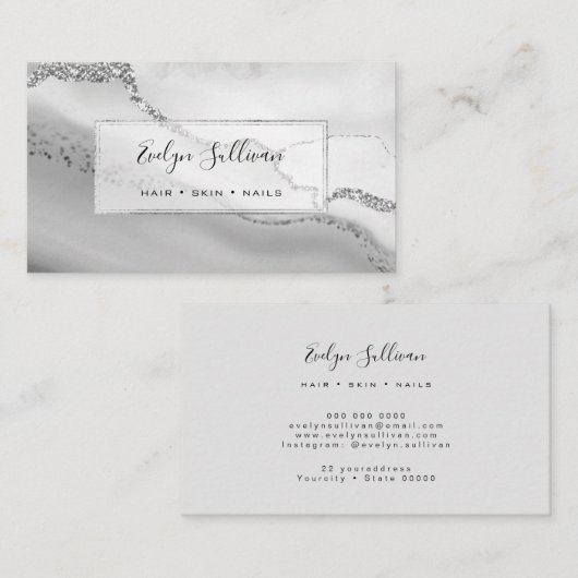 Graufarben Visitenkarte (Vorne/Hinten)