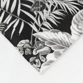 Graufarbene Blumendecke mit individuelle Name-Mono Fleecedecke (Ecke)