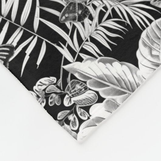 Graufarbene Blumendecke mit individuelle Name-Mono Fleecedecke (Ecke)