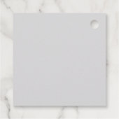 Graufarbene Flora für immer fängt morgen an Geschenkanhänger (Rückseite)