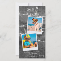 Graufarbene Pop Foto Tropical Florida Ferienkarte