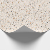 Graufarbene Terrazzo-Textur nahtloses Muster Geschenkpapier (Ecke)