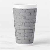Graufarbene Ziegelmauer Milchtasse (Vorderseite)