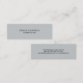 Graufarbener Hintergrund Mini-Visitenkarte Mini Visitenkarte (Vorne/Hinten)