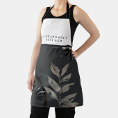 Graufarbener Individuelle Name Schwarz & Weiß Bib Schürze (InSitu)