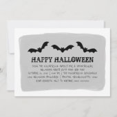 Graufarbenes Halloween-Party Einladung (Vorderseite)