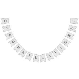 Graufarbenes Herringbone-Banner Wimpelkette