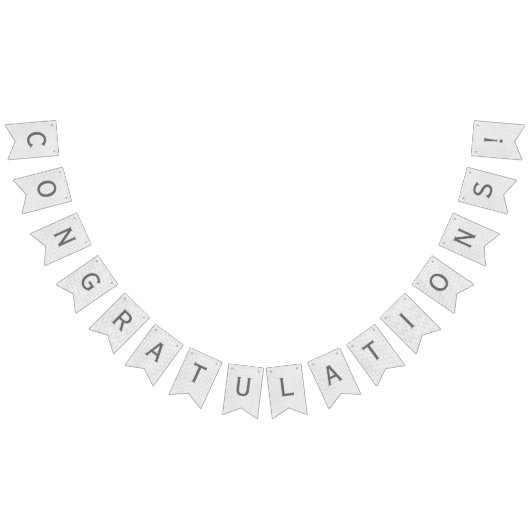 Graufarbenes Herringbone-Banner Wimpelkette (Alle)