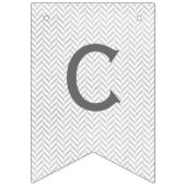 Graufarbenes Herringbone-Banner Wimpelkette (Erste Fahne)