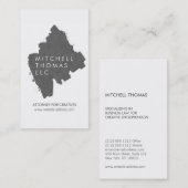 Graufarbenes Logo Visitenkarte (Vorne/Hinten)