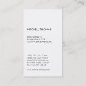 Graufarbenes Logo Visitenkarte (Rückseite)