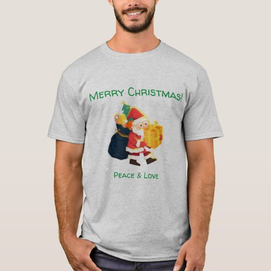 Graufarbenes Weihnachtswünschen - T-Shirt Elegant  (Vorderseite)