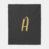 Graufarbige Monogramm Beruflich Fleecedecke (Vorderseite)