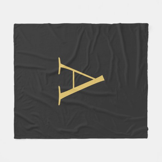 Graufarbige Monogramm Beruflich Fleecedecke (Vorderseite (Horizontal))