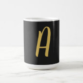 Graufarbige Monogramm Beruflich Kaffeetasse (Mittel)