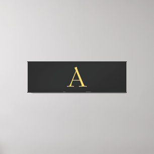 Graufarbige Monogramm Beruflich Leinwanddruck