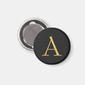 Graufarbige Monogramm Beruflich Magnet (Vorderseite/Rückseite)