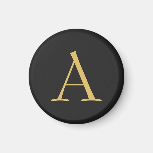 Graufarbige Monogramm Beruflich Magnet (Vorne)