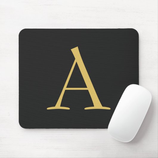 Graufarbige Monogramm Beruflich Mousepad (Mit Mouse)