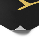 Graufarbige Monogramm Beruflich Poster (Ecke)