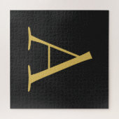 Graufarbige Monogramm Beruflich Puzzle (Horizontal)