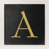 Graufarbige Monogramm Beruflich Puzzle (Vertikal)