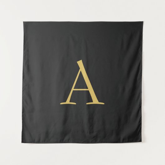 Graufarbige Monogramm Beruflich Wandteppich (Vorderseite)