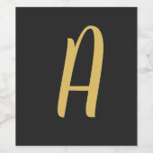 Graufarbige Monogramm Beruflich Weinetikett (Einzelnes Label)