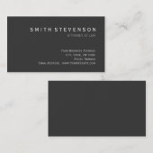 Graufarbige Standard-Anwaltskanzlei für juristisch Visitenkarte (Vorne/Hinten)