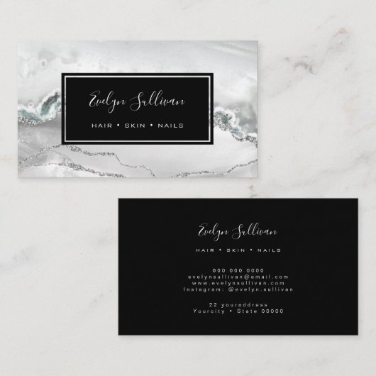 Graufärbung Visitenkarte (Vorne/Hinten)