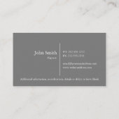 Graufischkarte Visitenkarte (Rückseite)