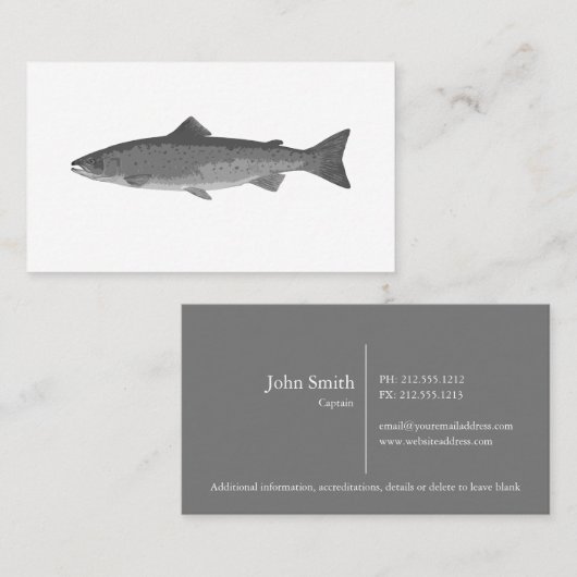 Graufischkarte Visitenkarte (Vorne/Hinten)