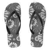 Grauflorale Flip Flops Badesandalen (Fußbett)