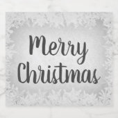 Graufrost Frost Frohe Weihnachten Bierflaschenetikett (Einzelnes Label)