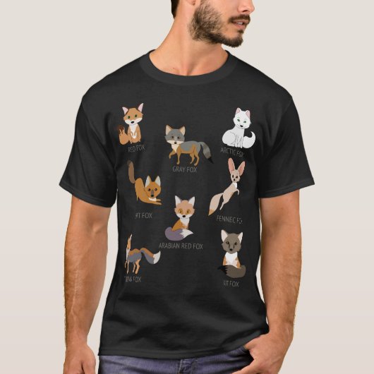 Graufuchs-Kit Fox Tibetischer Fox-Weichfuchs T-Shirt (Vorderseite)