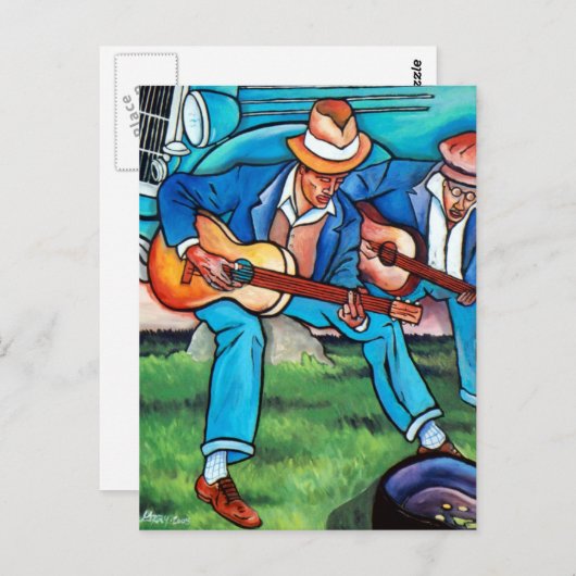 Graugalerie: Roadside Blues Postkarte (Vorne/Hinten)